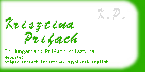 krisztina prifach business card